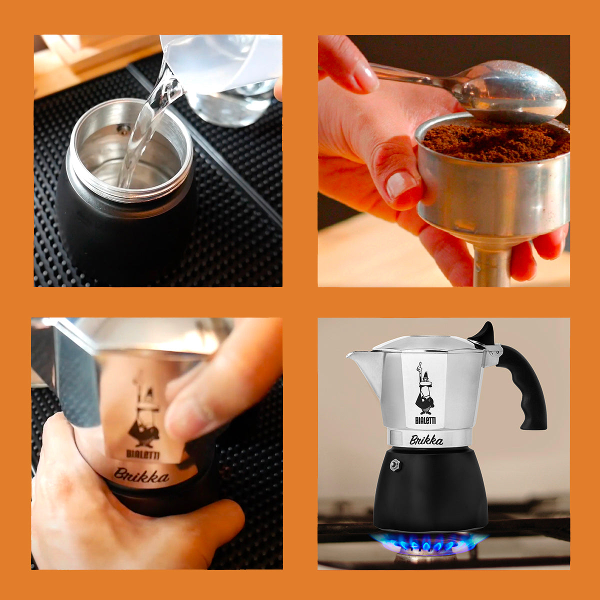 Bialetti Brikka 4 cups coffee maker that produce crema