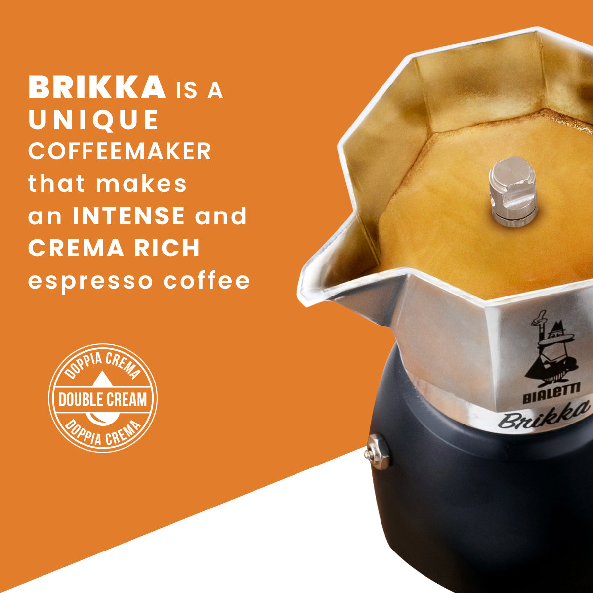 BIALETTI Brikka Moka Pot Coffee Maker, Original Bailetti Espresso Maker 2-4  Cup Kitchen Drip Stove Gas Best Delicious